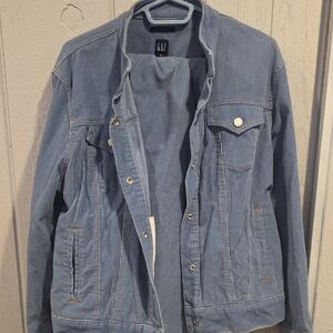 GAP Men's Denim Shirt Jacket in Light Blue